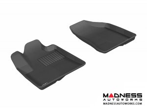 Hyundai Santa Fe Floor Mats (Set of 2) - Front - Black by 3D MAXpider Hyundai Santa Fe Floor Mats (Set of 2) - Front - Black by 3D MAXpider